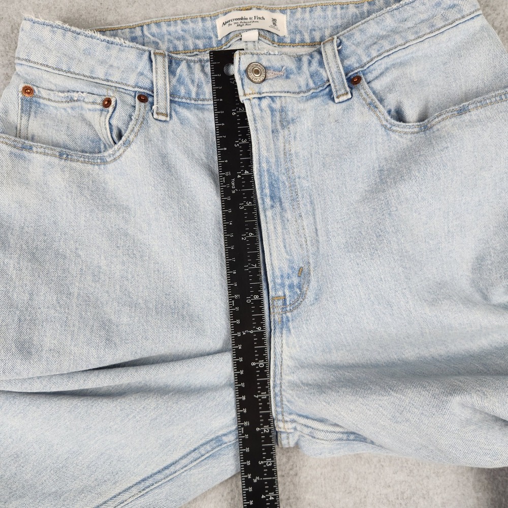 Abercrombie & Fitch Jeans Women's 30/10S Light Wash 90s Relaxed High Rise Curve - Picture 5 of 9